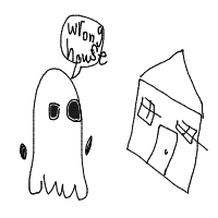 ghost haunting wrong house drawing by omar1 in Artbitrator