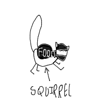 squirrel stealing food drawing by omar1 in Artbitrator