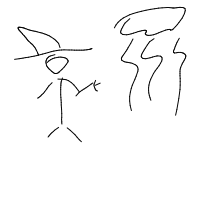 wizard casting spell drawing by nyno in Artbitrator