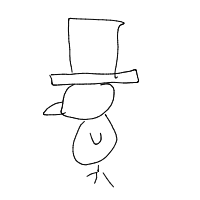 penguin with a hat drawing by nyno in Artbitrator
