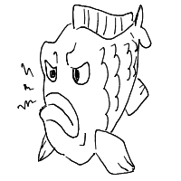 grumpy fish drawing by ahnnguyen in Artbitrator