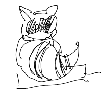 raccoon trash panda drawing by chadmcman in Artbitrator