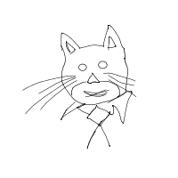 cat with tie drawing by shannu in Artbitrator