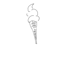 ice cream cone drawing by oryx in Artbitrator