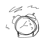 alarm clock ringing drawing by aliaaaaa in Artbitrator