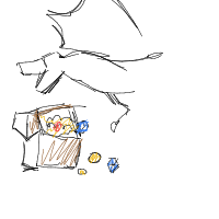 dragon guarding treasure drawing by aliaaaaa in Artbitrator