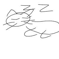 sleeping cat drawing by tesst in Artbitrator