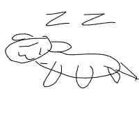 sleepy dog drawing by tesst in Artbitrator