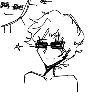 sun wearing sunglasses drawing by aliaaaaa in Artbitrator