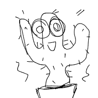 dancing cactus drawing by aliaaaaa in Artbitrator