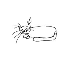 sleeping cat drawing by alanathesith in Artbitrator
