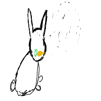 rabbit eating carrot drawing by dioveoy_12 in Artbitrator