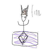 viking at yoga class drawing by miranda in Artbitrator