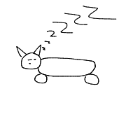 sleeping cat drawing by mysterise in Artbitrator