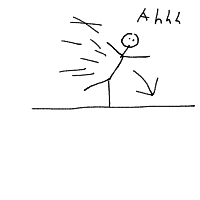 person falling over drawing by mysterise in Artbitrator