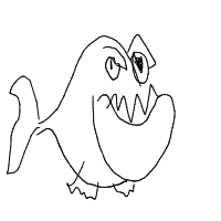 grumpy fish drawing by rana66 in Artbitrator