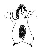 excited penguin drawing by rana66 in Artbitrator