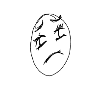 sad face drawing by rana66 in Artbitrator