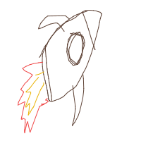 rocket ship drawing by rana66 in Artbitrator