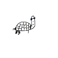 turtle with glasses drawing by adam2 in Artbitrator