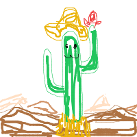 dancing cactus drawing by saigondualuois in Artbitrator