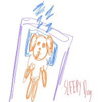 sleepy dog drawing by creamxx in Artbitrator