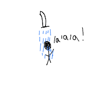 singing in shower drawing by aurasensei in Artbitrator