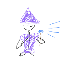 wizard casting a spell drawing by lukamrk in Artbitrator