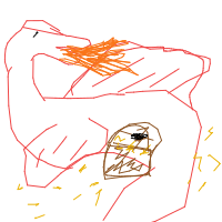 dragon guarding treasure drawing by lukamrk in Artbitrator