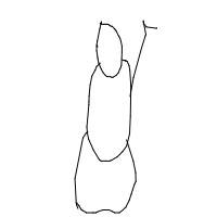 waving snowman drawing by anonymouse in Artbitrator