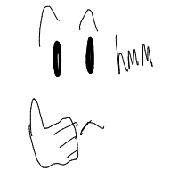 thinking face drawing by yourcousin in Artbitrator