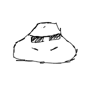 rock with sunglasses drawing by losercity in Artbitrator