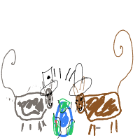 cats planning world domination drawing by meet in Artbitrator