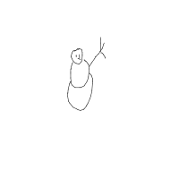 waving snowman drawing by yess in Artbitrator