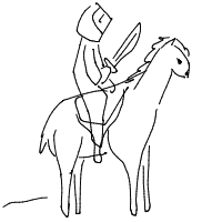 knight riding a horse drawing by love4ola in Artbitrator