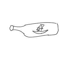 ship in bottle drawing by venkore in Artbitrator