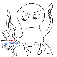 kraken attacking ship drawing by venkore in Artbitrator
