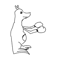 kangaroo boxing drawing by venkore in Artbitrator