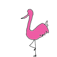 flamingo standing on one leg drawing by 2lag2play in Artbitrator