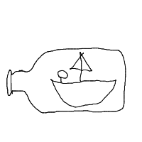 ship in bottle drawing by 2lag2play in Artbitrator