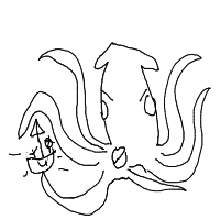 kraken attacking ship drawing by 2lag2play in Artbitrator