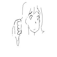 thumbs down drawing by omely in Artbitrator