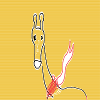 giraffe with scarf drawing by lucsenfft in Artbitrator