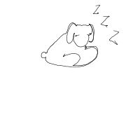 sleepy dog drawing by grey in Artbitrator