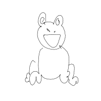 happy frog drawing by grey in Artbitrator
