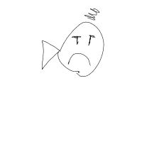 grumpy fish drawing by grey in Artbitrator