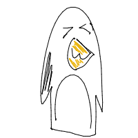 excited penguin drawing by grey in Artbitrator