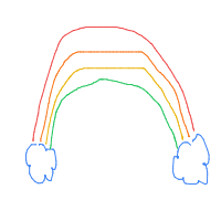 rainbow drawing by omely in Artbitrator