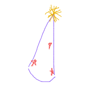 party hat drawing by omely in Artbitrator