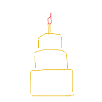 birthday cake drawing by omely in Artbitrator